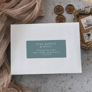 Boho Chic Seafoam Turquoise Étiquettes de adresse