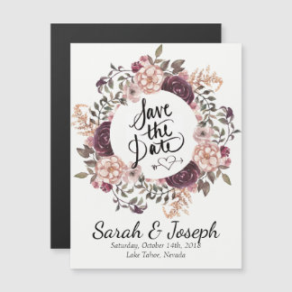 Boho Chic Wedding Enregistrer La Date Magnet