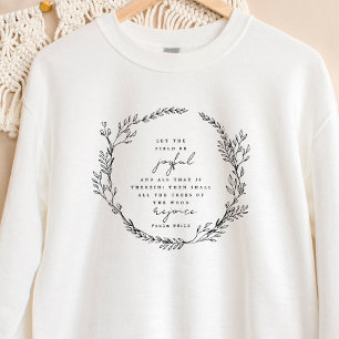 Boho Christian Sweatshirt Bible Verse Fleur sauvag