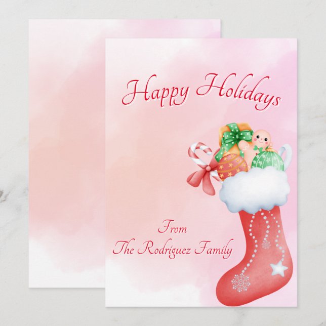 BOHO CHRISTMAS GREETING CARTE (Devant / Derrière)
