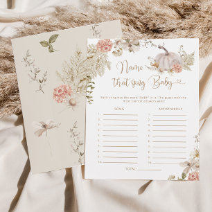 Boho citrouille Nom de la chanson jeu de baby show