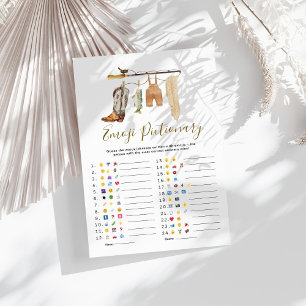 Boho Clothesline Baby shower Emoji Pictionary Jeu
