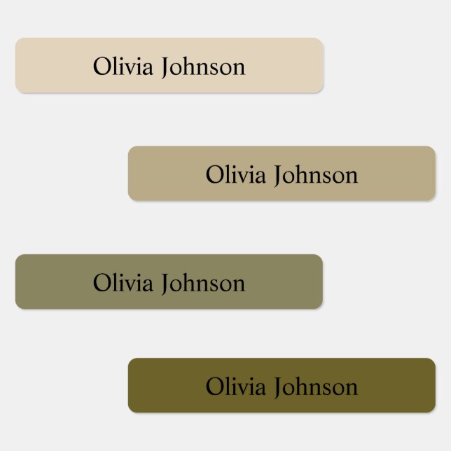 Boho color Kids Waterproof Nom Étiquettes (Groupe)