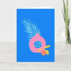 Boho coloré Botanical Fruit Art en bleu