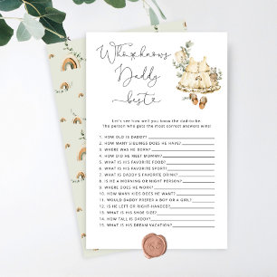 Boho cottagecore Qui connaît papa meilleur baby sh