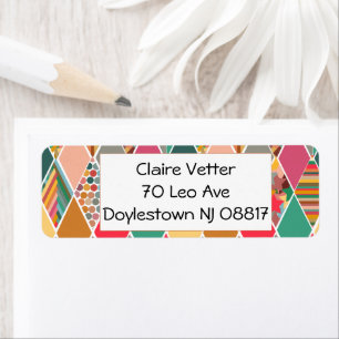 Boho Crazy Quilt Étiquette
