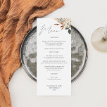 Boho Cuivre & Floral Beige Menu<br><div class="desc">Faites correspondre vos invitations ou votre thème de mariages ou de fêtes avec vos menus Boho Cuivre et Beige Floral Menus.</div>