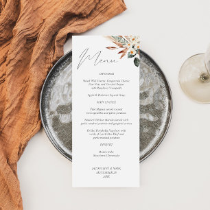 Boho Cuivre & Floral Beige Menu