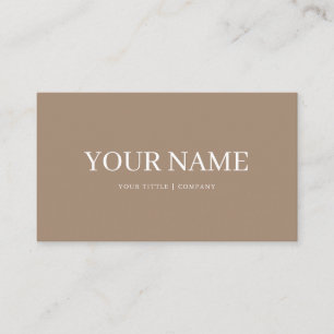 Boho Custom Brown Simple Carte de visite