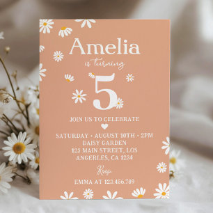 Boho Daisy Anniversaire Fête Invitation N'importe
