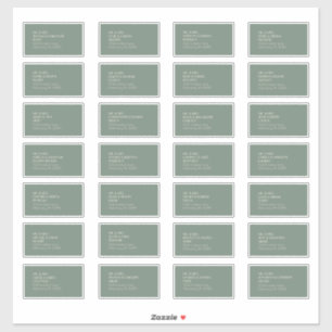 Boho Deco d'automne   Sage Green Étiquette de adre