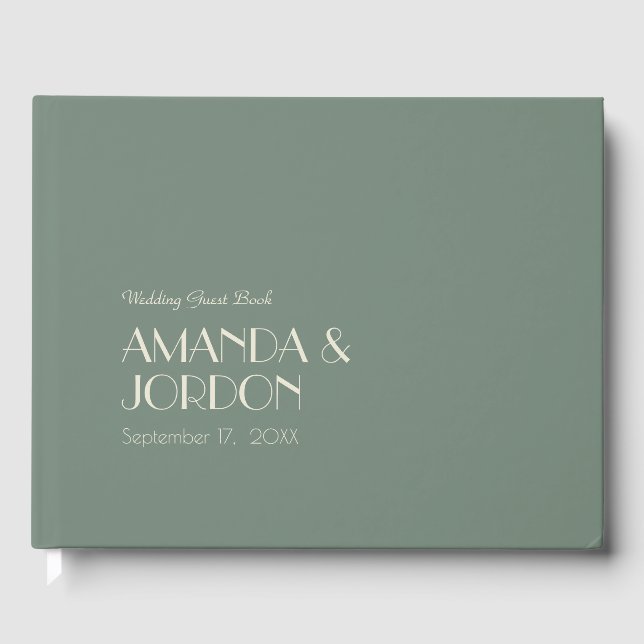 Boho Deco d'automne | Sage Green Mariage Livre d'i (Recto)