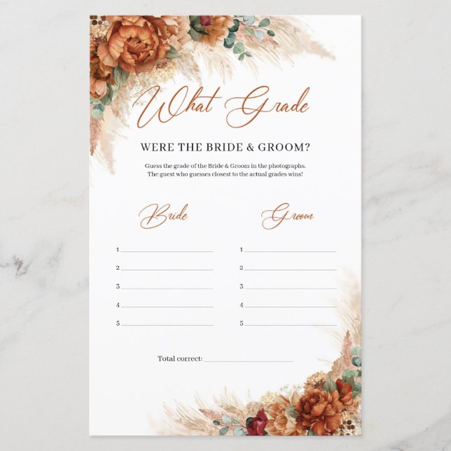 Boho désert terracotta pampas Quelle Qualité Étaie (Devant)