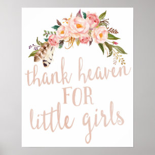 Boho Dieu Merci Pour Les Petites Filles Poster Imp