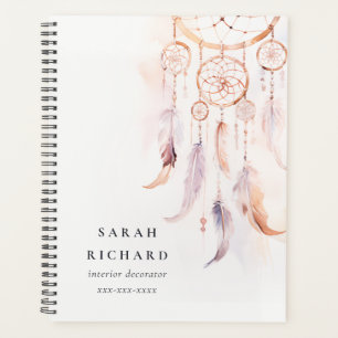 Boho Dreamcatcher Watercolor Lilac Blush Peach
