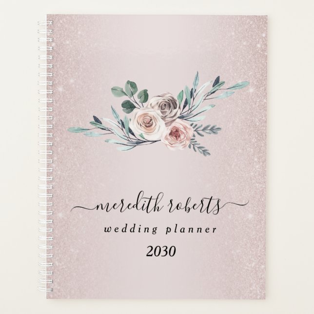 Boho Dusty Rose Roses Blush Parties scintillant an (Devant)