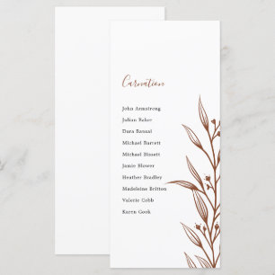 Boho Earthy Botanical Elégant Plan de table d'ivoi