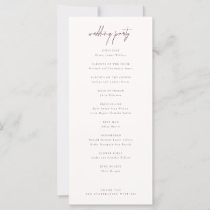 Boho Elegant Modern Mariage Ceremony Programme