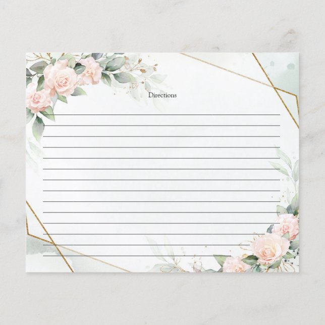 Boho Elegant pastel rose recette de verdure (Dos)