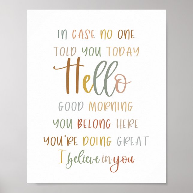 Boho En Coque Personne ne vous a dit Poster (Devant)