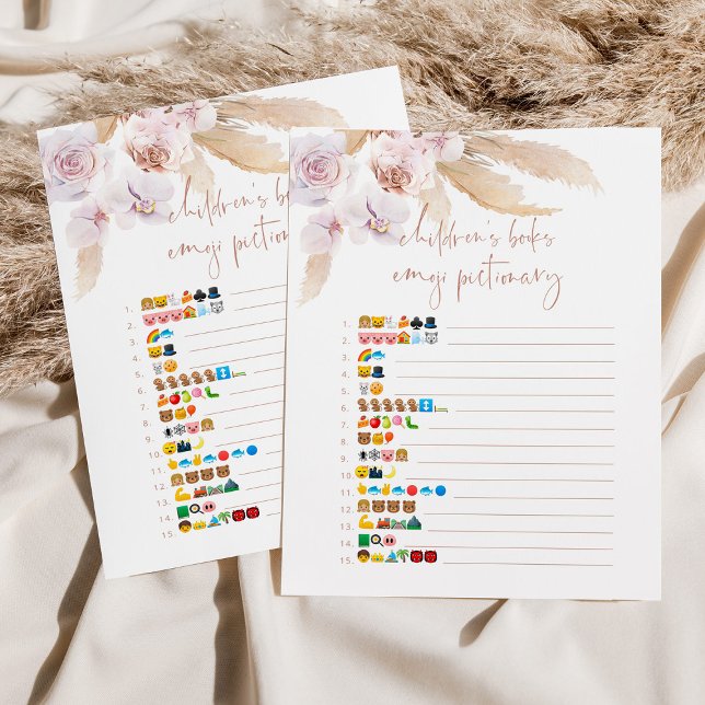 Boho enfants livres émoticônes jeu pictionnaire (Créateur téléchargé)