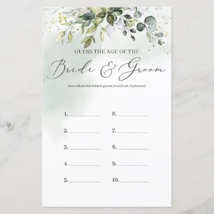 Boho Eucalyptus feuillage Devinez L'Age Photo Jeu