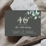 Boho Eucalyptus Feuilles Sweet 16 Foil Invitation<br><div class="desc">Entrez dans un monde d'élégance et fêtez d'avoir seize ans en style ! Notre invitation personnalisée Sweet 16 anniversaire est l'incarnation de la grâce et du charme jeune. Décoré avec goût dans le coin supérieur gauche, l'aquarelle est délicate illustration d'un bouquet d'eucalyptus, apportant une touche de beauté botanique au design....</div>