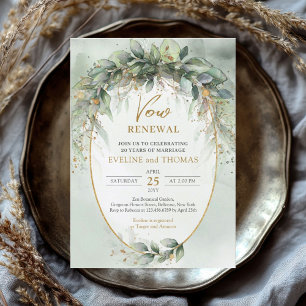 Boho eucalyptus invitation de renouvellement vow o