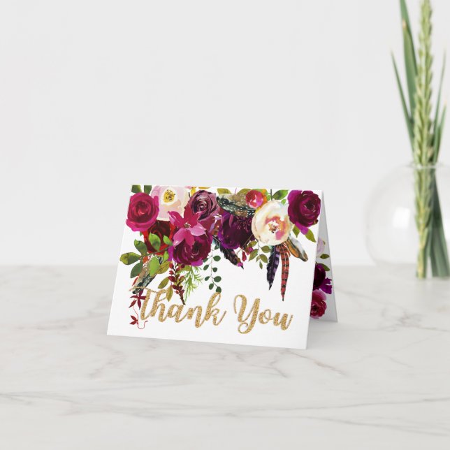 Boho Fall Bouquet Floral Merci (Devant)
