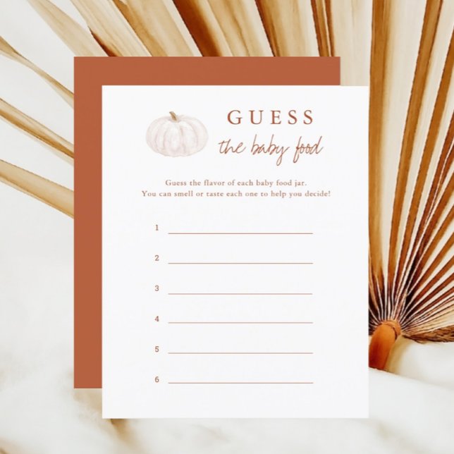 Boho Fall Citrouille Baby shower Devinez The Baby  (Créateur téléchargé)