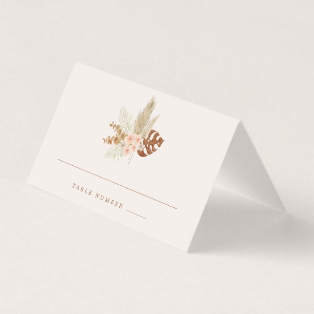 Boho Fall Flowers Rustique Mariage extérieur (Back)