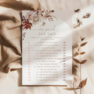 Boho fall Il a dit qu'elle a dit nuptiale douche j