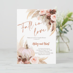 Boho Fall in Love Bridal Shower Invitation