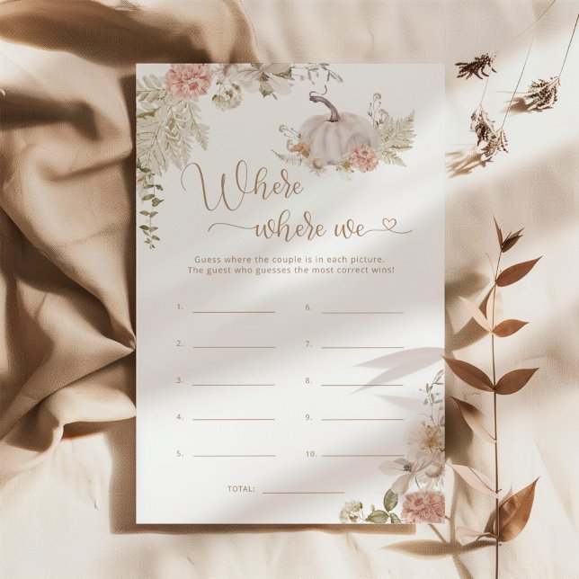 Boho fall Où étions-nous le jeu de douche nuptiale (Créateur téléchargé)