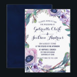 Boho Feather & Floral Wreath Wedding Invitations<br><div class="desc">Boho Feather & Floral Wreath Wedding invitations Avec une police de script de brosse tendance! ~ Regardez ma boutique pour voir l'ensemble de la suite mariage pour ce design!</div>