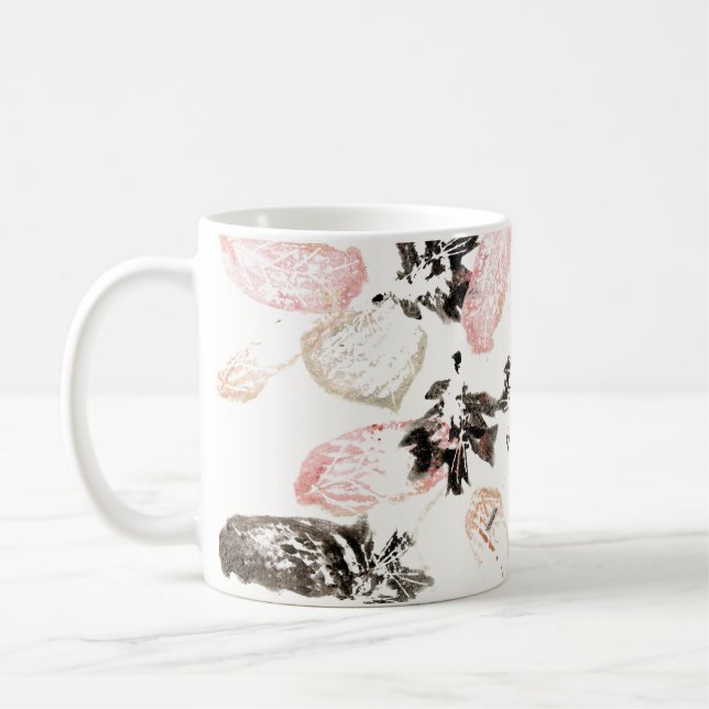 Boho Feuilles et Feathers Mug (Gauche)