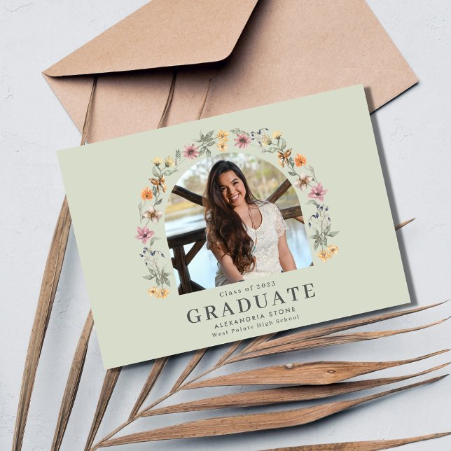 Boho Fleur sauvage Diplôme du lycée numérique (Créateur téléchargé)