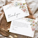 Boho Fleur sauvage Fête des mariées  Jardin Merci<br><div class="desc">Express votre gratitude avec notre Carte de remerciements de Fête des mariées Fleur sauvage en terre cuite. Cette carte magnifiquement conçue capte l'essence du charme de la nature, avec des fleurs sauvages vibrants sur fond de terre cuite chaude. Les fleurs sauvages délicats symbolisent la beauté et l'unicité de chaque moment...</div>