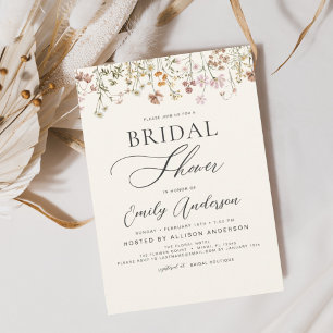 Boho Fleur sauvage Fête des mariées Script Invitat