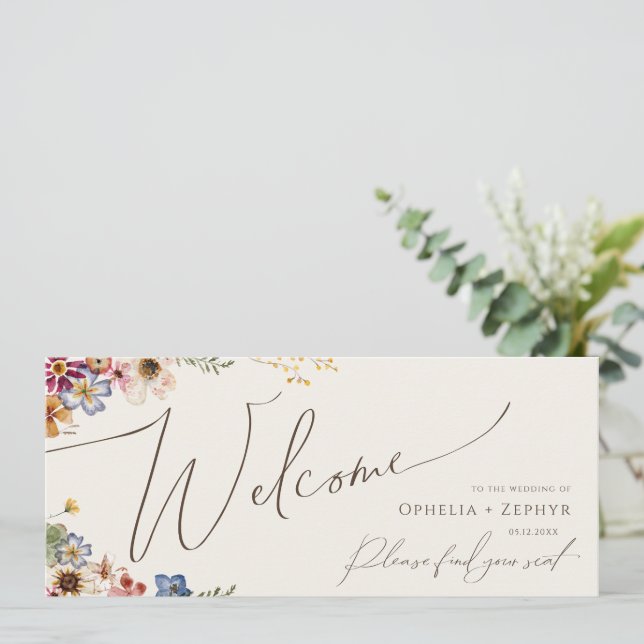 Boho Fleur sauvage Jardin Beige Siège en-tête du g (Debout devant)