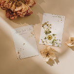 Boho Fleur sauvage Mariage bien souhaits et consei<br><div class="desc">Cette belle carte de voeux et de conseils mariages est parfaite pour tout mariage d'inspiration boho et peut être utilisé pour n'importe quel événement. Parfait pour les Mariages, les Fêtes des mariées, les fiançailles, les bachelorettes et plus encore. Des messages sincères pour que la mariée et le marié soient au...</div>