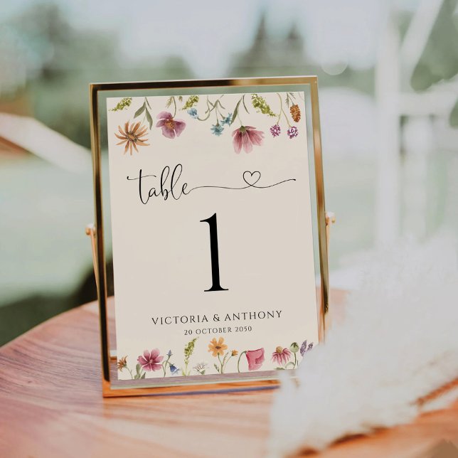 Boho Fleur sauvage numéros de table des Mariages (Créateur téléchargé)