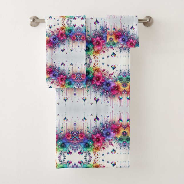 Boho Fleurs Blanches Arc-en-Ciel (En situation)