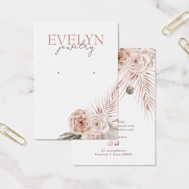 Boho fleurs élégante carte d'affichage d'oreille (Bureau)