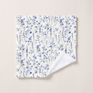 Boho Fleurs sauvages bleu et blanc