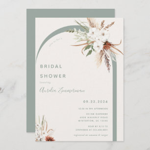 Boho Floral Arch Invitation de la douche nuptiale