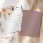 Boho Floral Burnt Orange Fall Wedding Invitation<br><div class="desc">An elegant autumn bohemian floral wedding invitation. This wedding invitation features burnt orange,  terracotta,  and purple tones throughout the floral design. The perfect invitation for a fall wedding.</div>