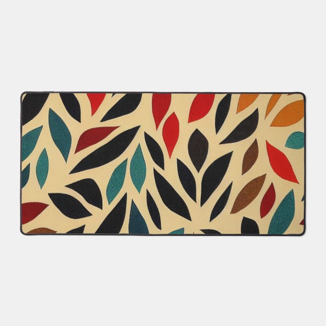 Boho Floral Desk Mat (Recto)