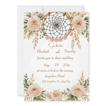 Boho Floral Dreamcatcher Enregistrer la carte Date