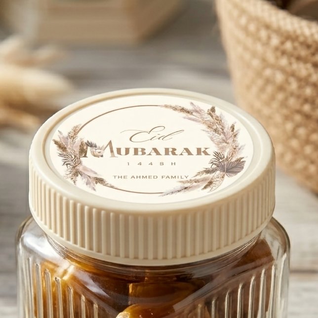 Boho Floral Eid Mubarak Autocollant (Créateur téléchargé)